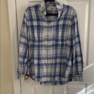 Gently worn light color flannel